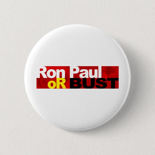 Bóton Redondo 5.08cm Ron Paul ou busto! (Frente)