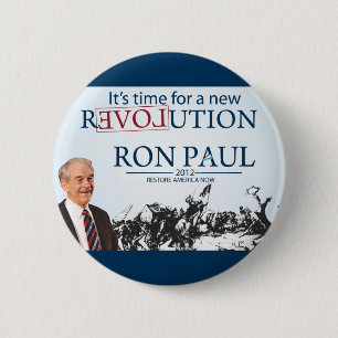 Bóton Redondo 5.08cm Ron Paul para Presidente