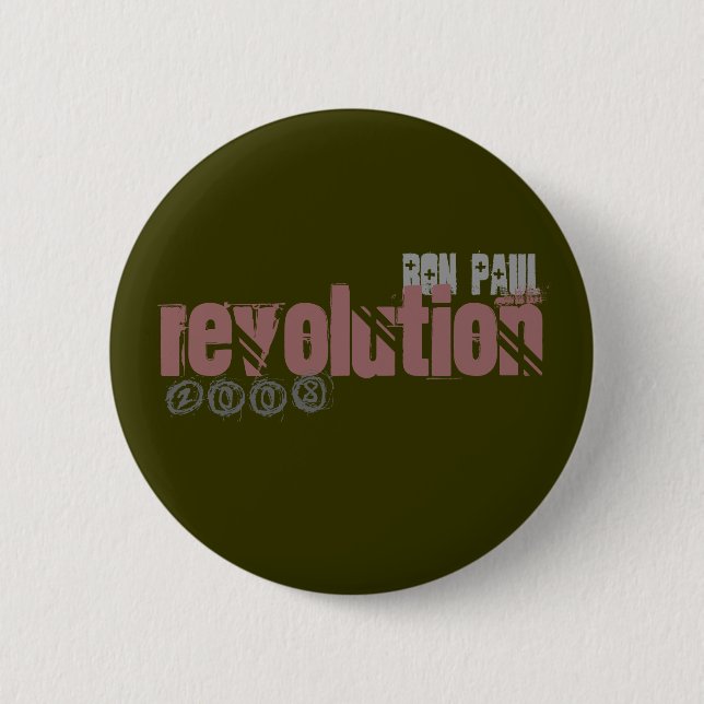 Bóton Redondo 5.08cm ron paul, revolução, 2008 (Frente)