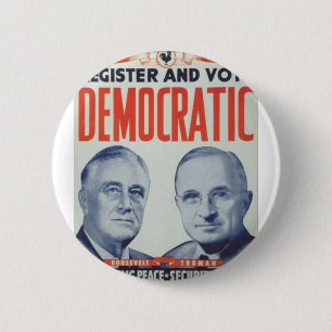 Bóton Redondo 5.08cm Roosevelt 1944 - Truman