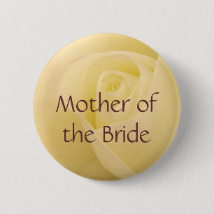 Bóton Redondo 5.08cm Rosa branco para a mãe da noiva