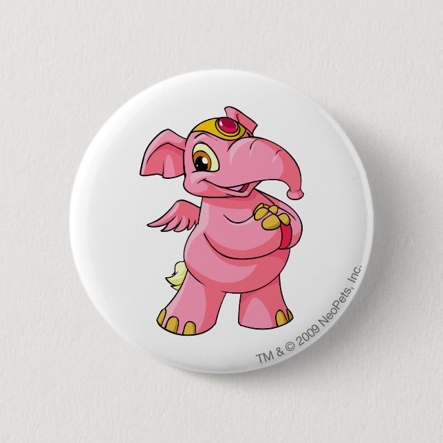 Bóton Redondo 5.08cm Rosa de Elephante (Frente)