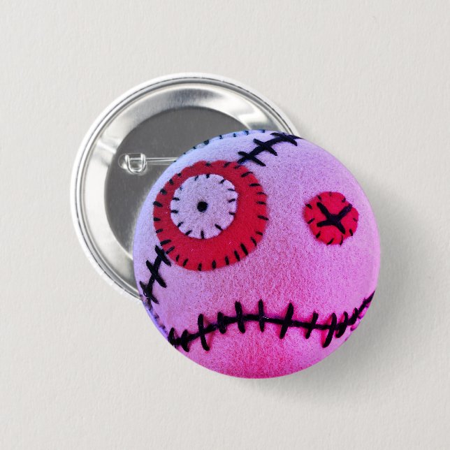 Bóton Redondo 5.08cm Rosa do solvente do Voodoo (Frente & Verso)