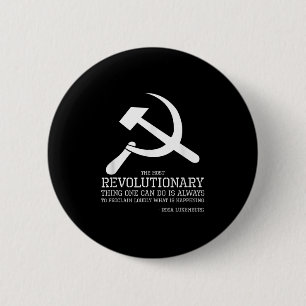 Bóton Redondo 5.08cm Rosa Luxemburg Quote - Socialista & Comunista