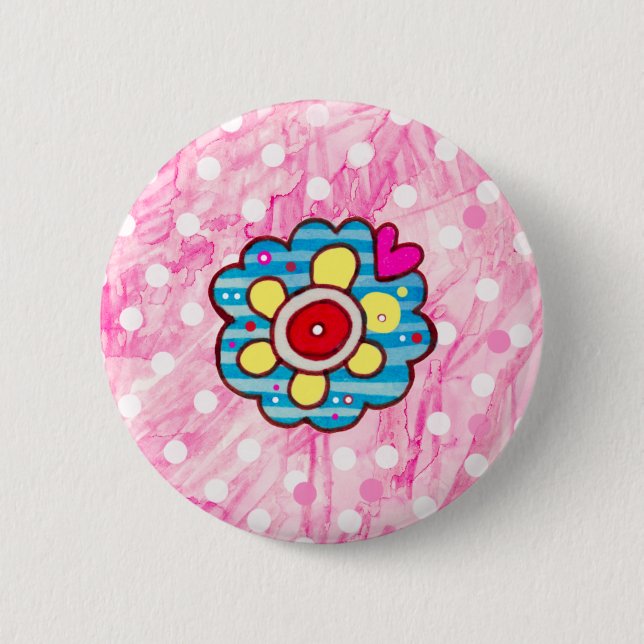 Bóton Redondo 5.08cm Rosa Me BonBon (Frente)