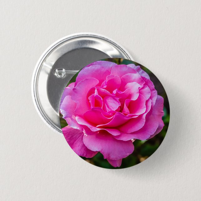 Bóton Redondo 5.08cm Rosa rosa delicada. (Frente & Verso)