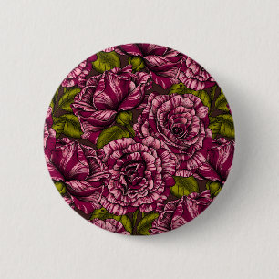 Bóton Redondo 5.08cm Rosas para você
