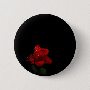 Bóton Redondo 5.08cm Rosas são vermelhos