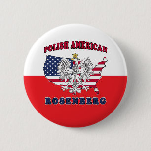 Bóton Redondo 5.08cm Rosenberg Texas polonês americano