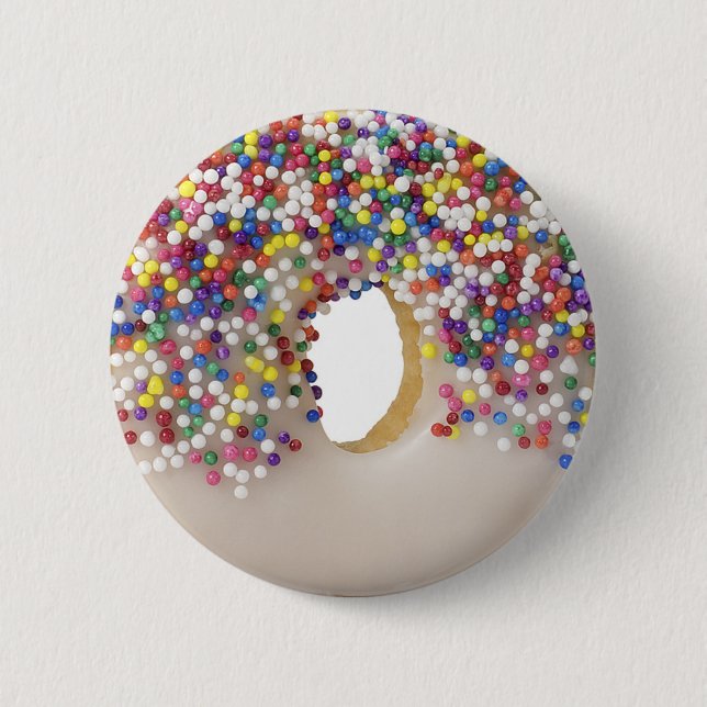 Bóton Redondo 5.08cm rosquinha com confeitos (Frente)