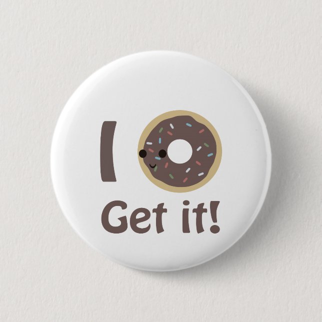 Bóton Redondo 5.08cm Rosquinha que consiga! (Frente)