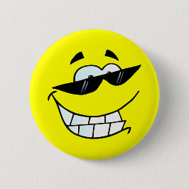 Bóton Redondo 5.08cm Rosto sorridente nos óculos