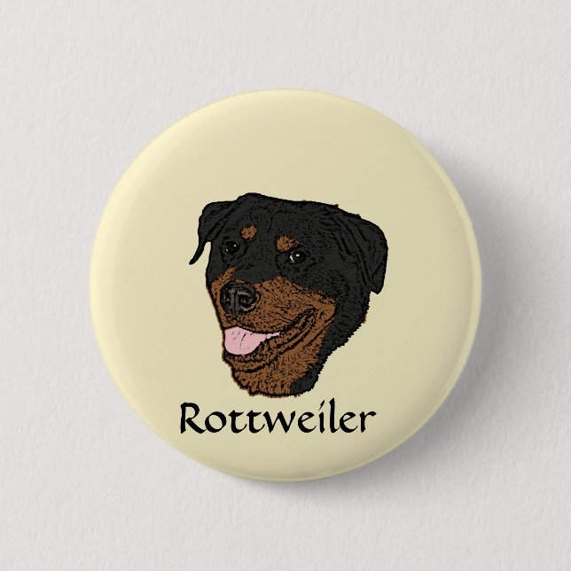 Bóton Redondo 5.08cm Rottweiler (Frente)