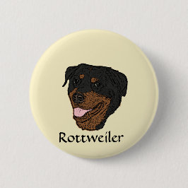 Bóton Redondo 5.08cm Rottweiler