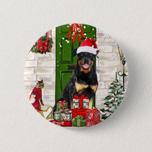Bóton Redondo 5.08cm Rottweiler - Natal do Cão