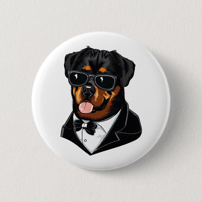 Bóton Redondo 5.08cm Rottweiler O Guarda-costas (Frente)