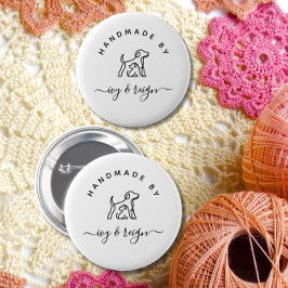 Bóton Redondo 5.08cm Rótulo Personalizado Feito à Mão por Logotipo Pers