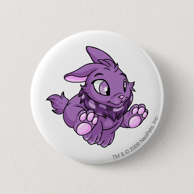 Bóton Redondo 5.08cm Roxo de Cybunny (Frente)
