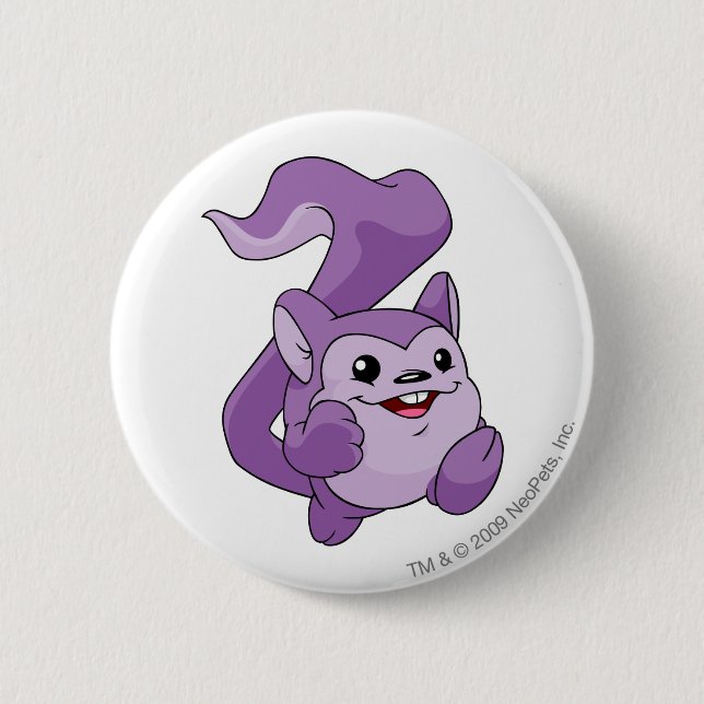 Bóton Redondo 5.08cm Roxo de Meerca (Frente)