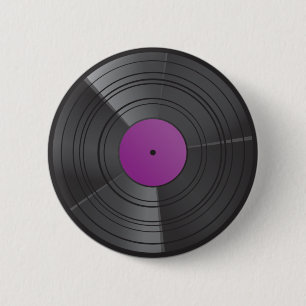 Bóton Redondo 5.08cm Roxo do botão do vinil