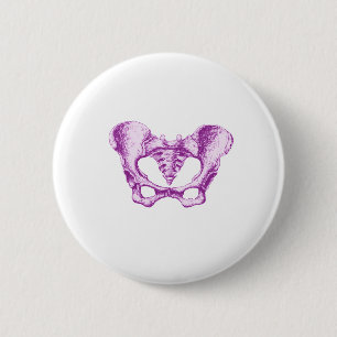 Bóton Redondo 5.08cm Roxo fêmea da pelve