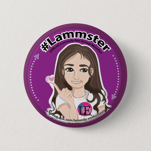 Bóton Redondo 5.08cm Roxo padrão do botão (Frente)