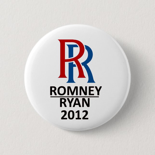 Bóton Redondo 5.08cm RR Romney Ryan '12 (Frente)