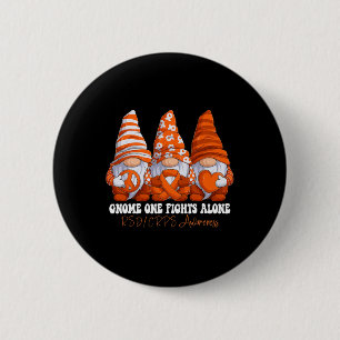 Bóton Redondo 5.08cm Rsd Crps Conscientização Mês Laranja Fita Gnomias