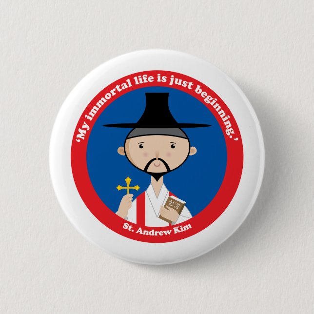 Bóton Redondo 5.08cm Rua, Andrew Kim (Frente)