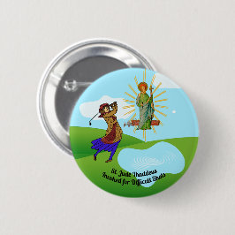 Bóton Redondo 5.08cm Rua Jude Thaddeus & Intrepid Mulher Golfer