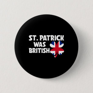 Bóton Redondo 5.08cm Rua Patrick Era Bandeira Britânica Patriótica St P