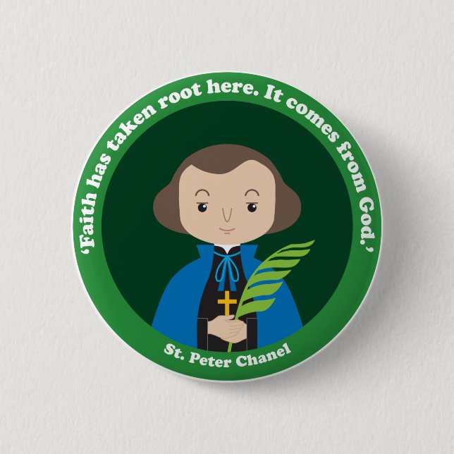 Bóton Redondo 5.08cm Rua. Peter Chanel (Frente)