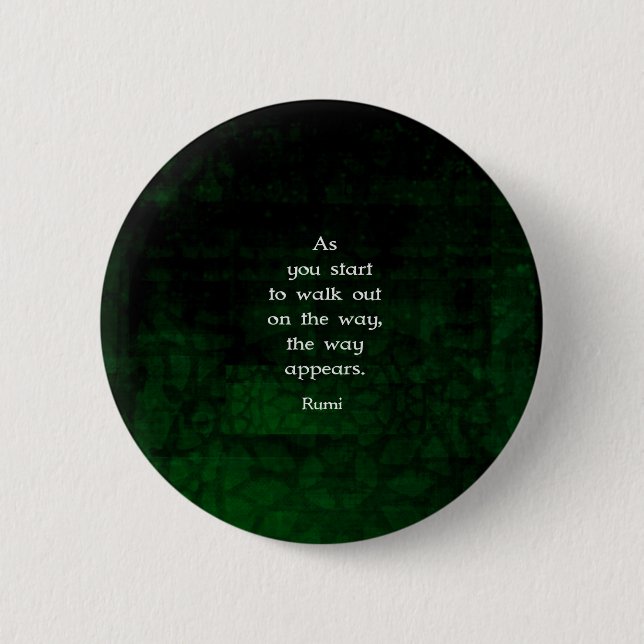 Bóton Redondo 5.08cm Rumi Inspirational Com Cotação De Fé (Frente)