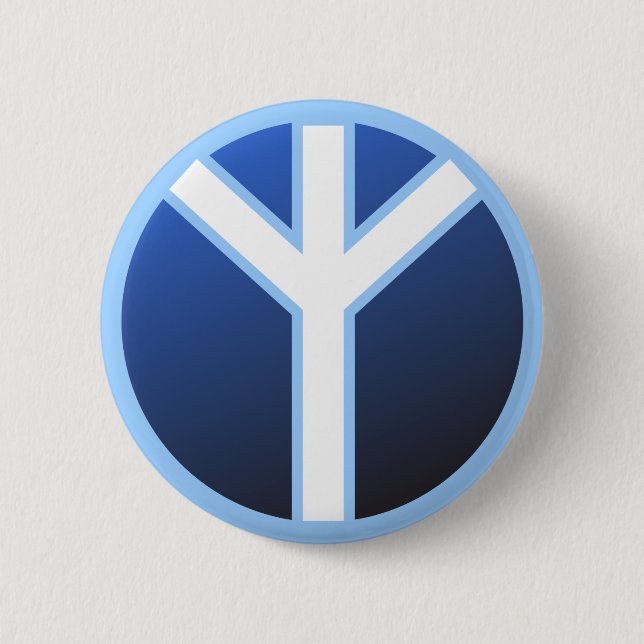 Bóton Redondo 5.08cm Rune de Algiz (Frente)