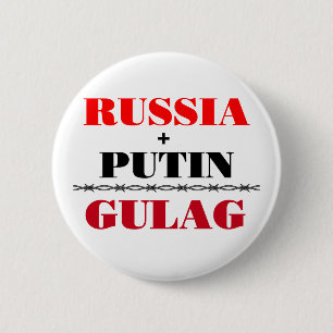 Bóton Redondo 5.08cm Rússia e Putin