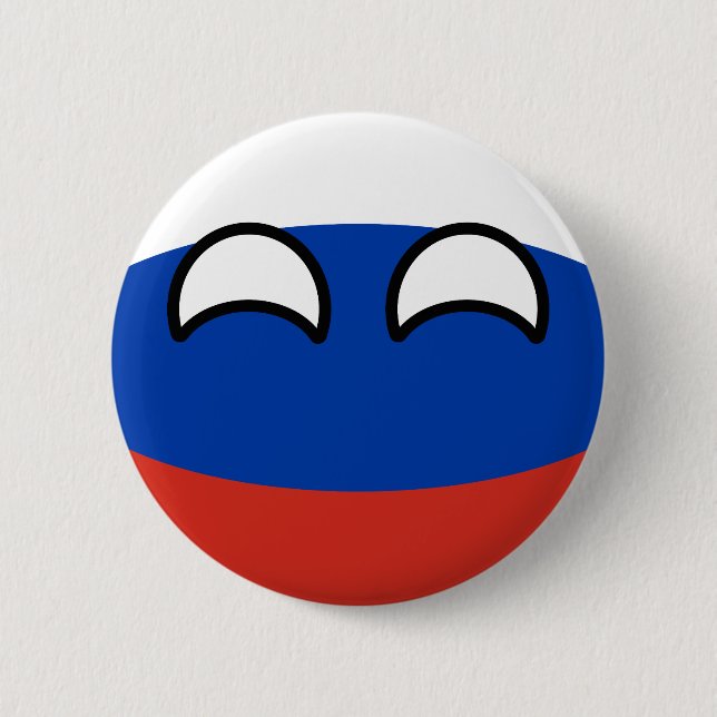 Bóton Redondo 5.08cm Rússia Geeky de tensão engraçada Countryball (Frente)