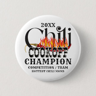 Bóton Redondo 5.08cm Rustic Chili Cook Off Team Campeão Vencedor do Con