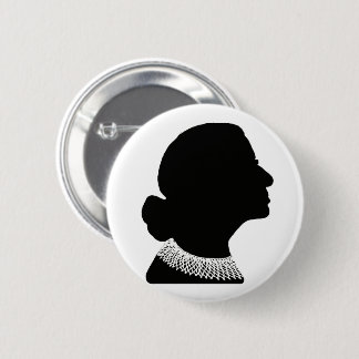 Bóton Redondo 5.08cm Ruth Bader Ginsberg Botão Silhouette Pin