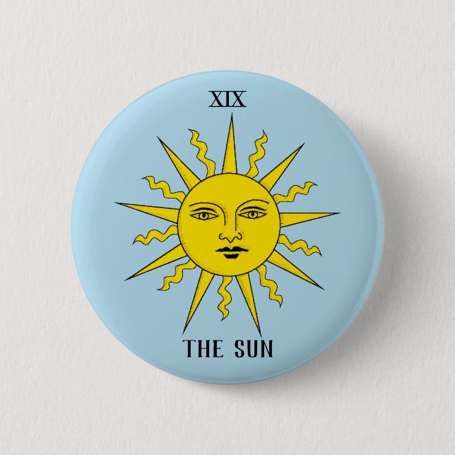 Bóton Redondo 5.08cm RWS Tarot - The Sun (Frente)