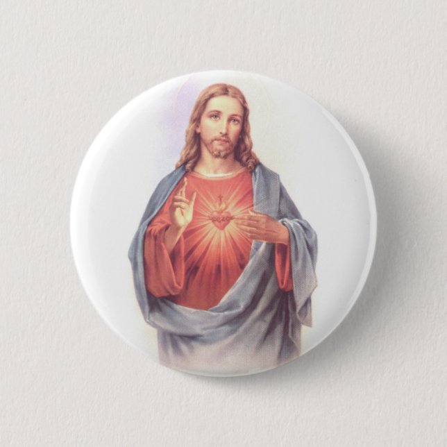Bóton Redondo 5.08cm SacredHeartJesus (Frente)