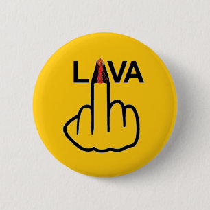 Bóton Redondo 5.08cm Sacudir Button Lava