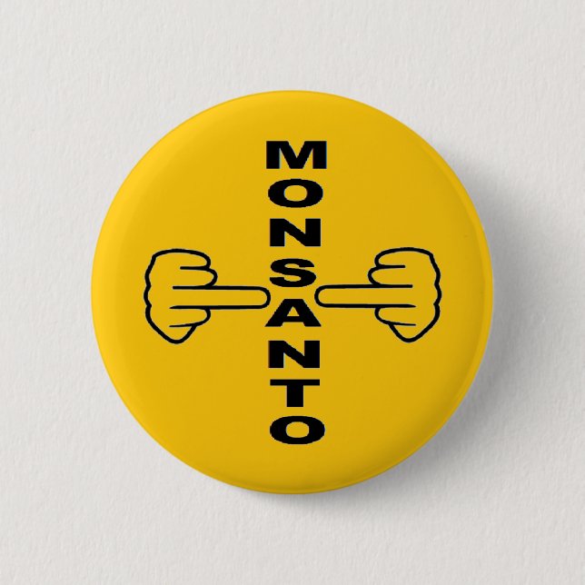 Bóton Redondo 5.08cm Sacudir Button Monsanto (Frente)