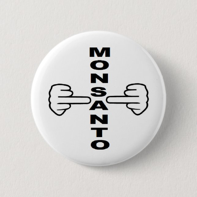 Bóton Redondo 5.08cm Sacudir Button Monsanto (Frente)