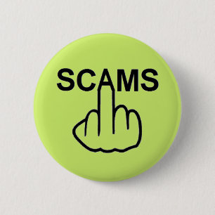 Bóton Redondo 5.08cm Sacudir do botão Scams