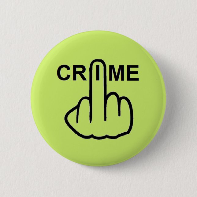 Bóton Redondo 5.08cm Sacudir do Crime Button (Frente)