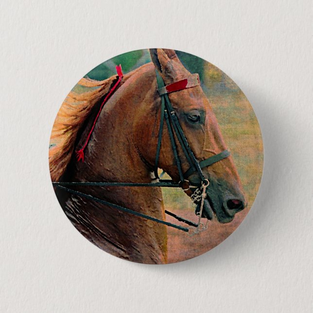 Bóton Redondo 5.08cm Saddlebred Faux Painting (Frente)