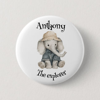 Bóton Redondo 5.08cm Safari Adventure Babies | Cute Watercolour Animals