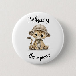 Bóton Redondo 5.08cm Safari Adventure Babies | Cute Watercolour Animals