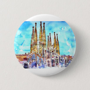 Bóton Redondo 5.08cm Sagrada Familia Barcelona