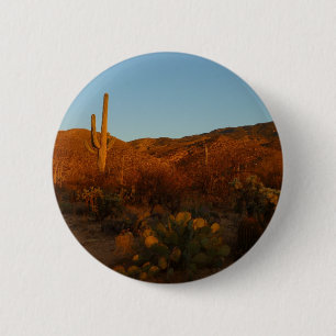 Bóton Redondo 5.08cm Saguaro Sunset I Arizona Desert Landscape